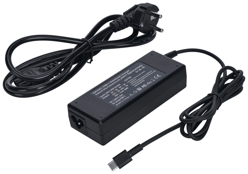 Ewent EW3982 adaptador e inversor de corriente Interior 90 W Negro
