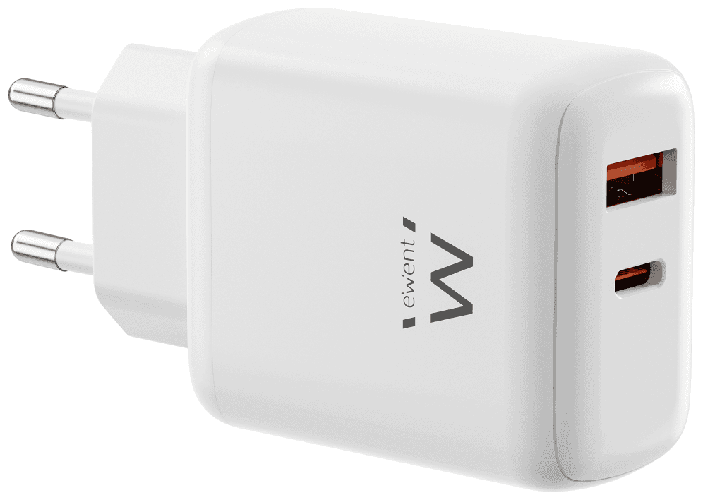 Ewent EW1329 cargador de dispositivo móvil Universal Blanco Corriente alterna Carga rápida Interior