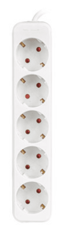 Lanberg PS0-05F-0150-W base múltiple 1,5 m 5 salidas AC Interior Blanco