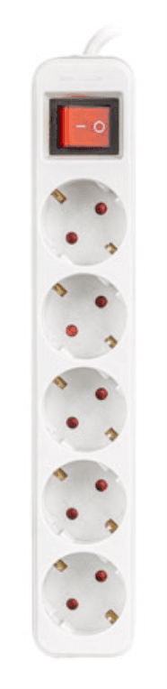 Lanberg PS1-05F-0150-W base múltiple 1,5 m 5 salidas AC Interior Blanco