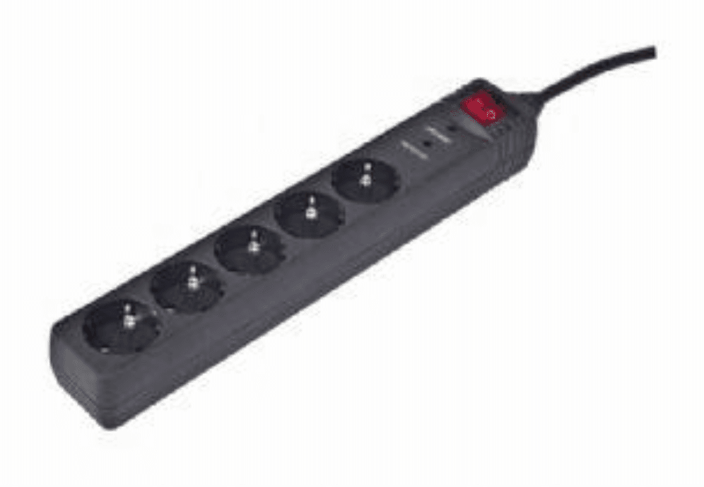 Gembird SPG5-C-15 limitador de tensión Negro 5 salidas AC 250 V 4,5 m