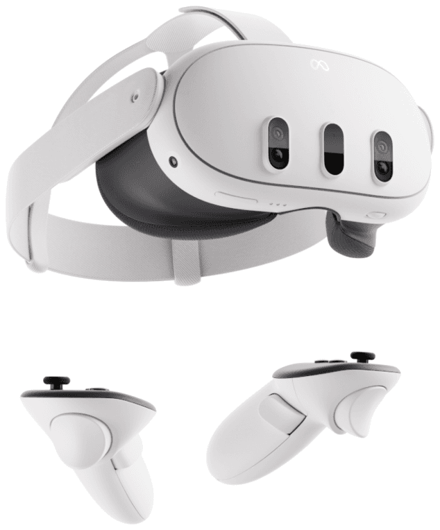 Meta Quest 3 Pantalla con montura para sujetar en la cabeza 515 g Negro, Blanco