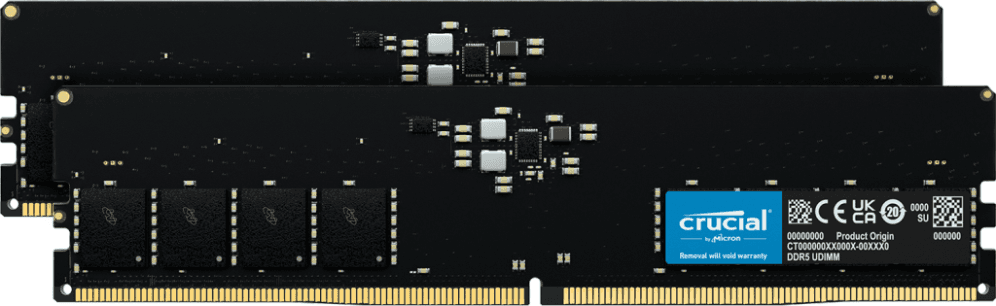 Crucial CT2K16G56C46U5 módulo de memoria 32 GB 2 x 16 GB DDR5 288-pin DIMM ECC