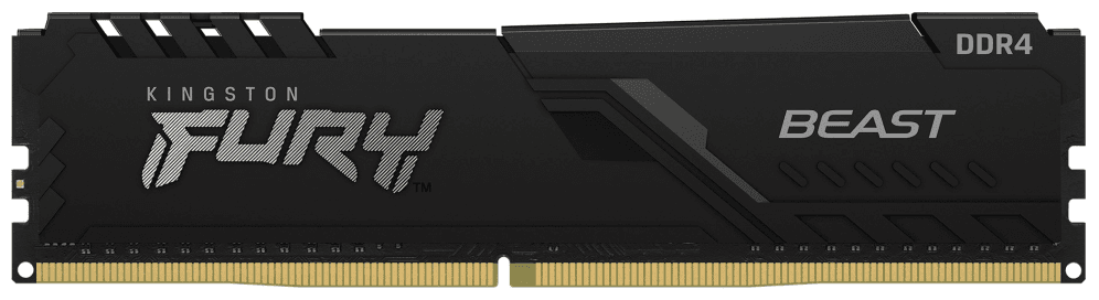 Kingston Technology FURY Beast 16GB 3200MT/s DDR4 CL16 DIMM 1Gx8 Black