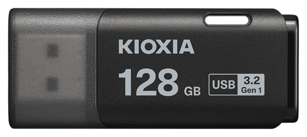 Kioxia LU301K128GG4 unidad flash USB 128 GB USB tipo A 3.2 Gen 1 (3.1 Gen 1) Negro