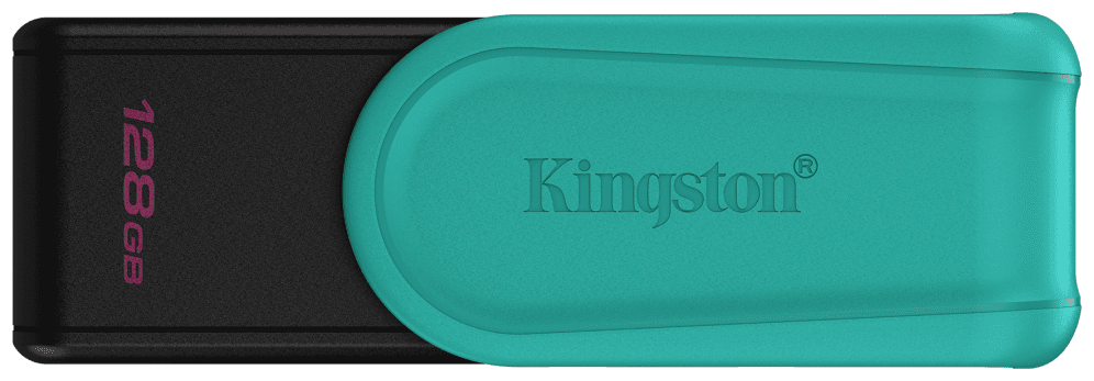 Kingston Technology DataTraveler 128GB Portable USB 3.2 Gen 1 Exodia S (Black/Turquoise)