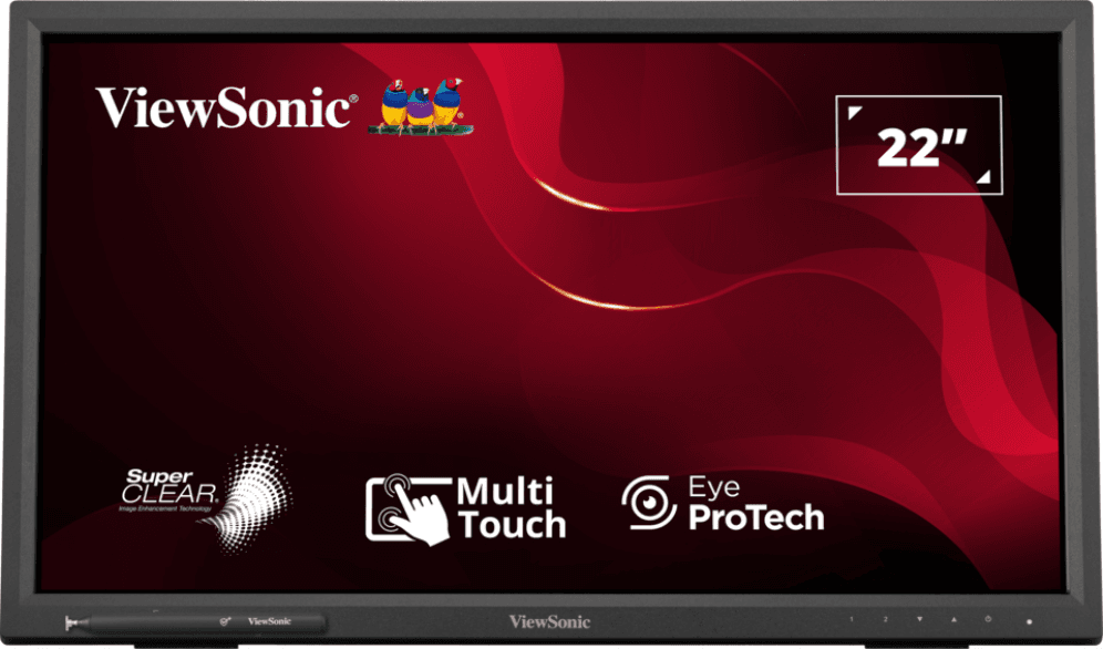 Viewsonic TD2223-2 pantalla para PC 55,9 cm (22") 1920 x 1080 Pixeles Full HD LCD Pantalla táctil Negro