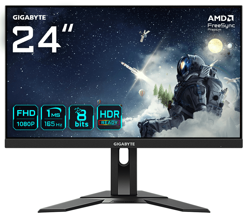 GIGABYTE G24F 2 pantalla para PC 60,5 cm (23.8") 1920 x 1080 Pixeles Full HD LCD Negro