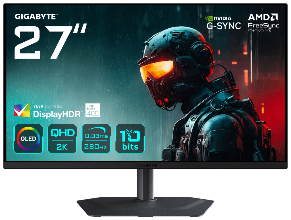 GIGABYTE MO27Q2A Monitor gaming OLED 2K QHD de 27"