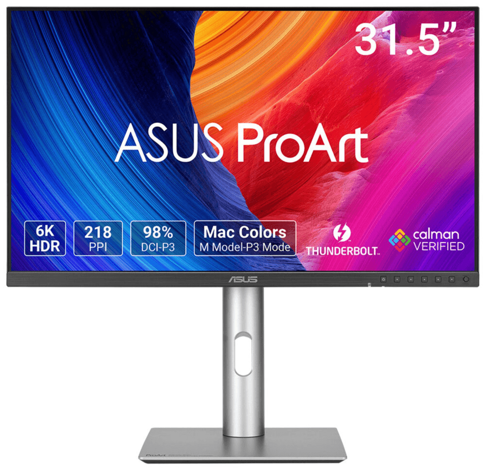 ASUS ProArt PA32QCV pantalla para PC 80 cm (31.5") 6016 x 3384 Pixeles 6K Ultra HD LCD Plata