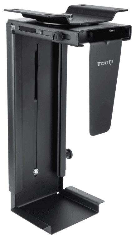 TooQ Soporte Metálico para CPU para Escritorio/Pared, Negro