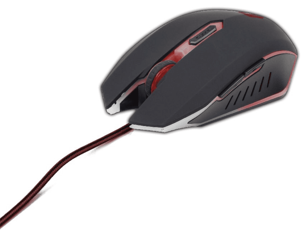 Gembird MUSG-001-R ratón Juego Ambidextro USB tipo A 2400 DPI