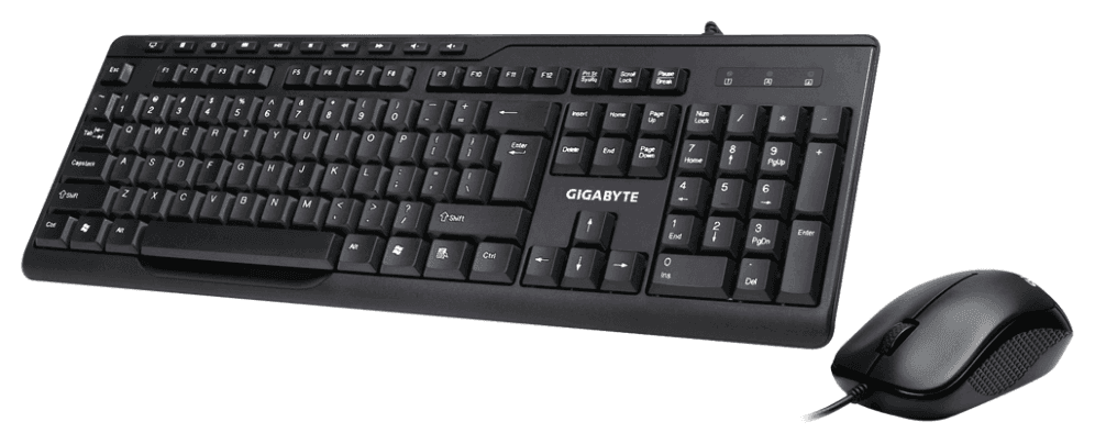 GIGABYTE KM6300 teclado Ratón incluido Hogar USB QWERTY Español Negro