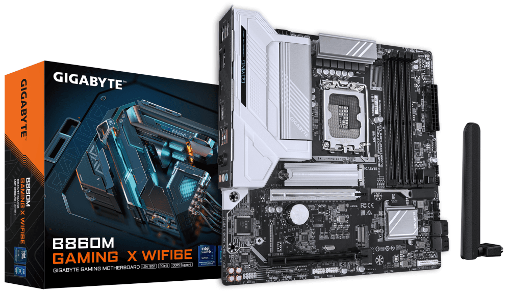 GIGABYTE B860M GAMING X WIFI6E Placa base - CPUs Intel Core Ultra, VRM de 8+1+2+2 fases, hasta 9200MHz DDR5, 1xPCIe 5.0 + 1xPCIe 4.0 M.2, LAN 2,5 GbE, WIFI 6E, USB 4