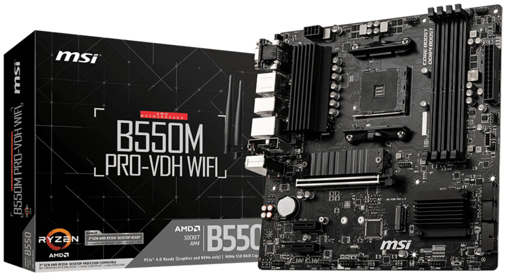 MSI B550M PRO-VDH WIFI placa base AMD B550 Zócalo AM4 micro ATX