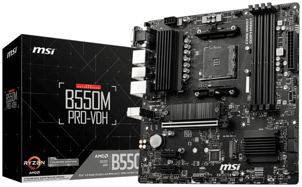 MSI B550M PRO-VDH placa base AMD B550 Zócalo AM4 micro ATX