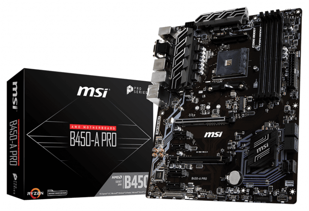 MSI B450-A-PRO AMD B450 Zócalo AM4 ATX