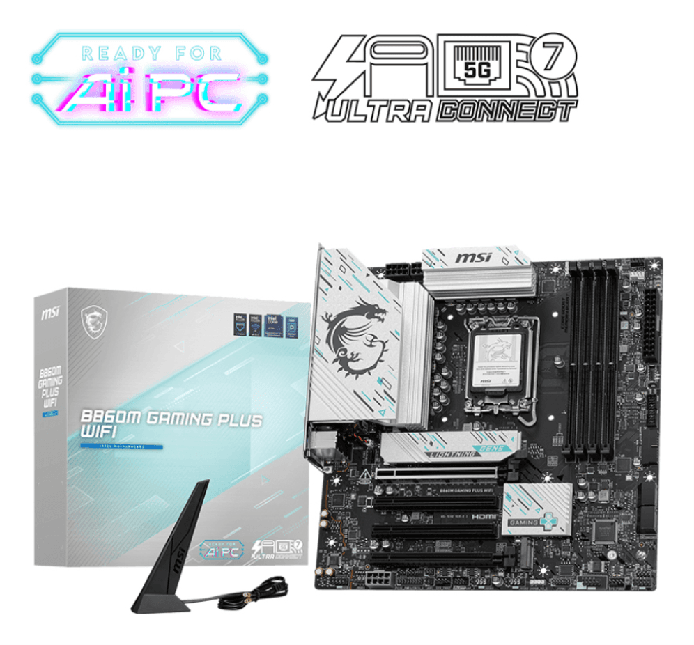 MSI B860M GAMING PLUS WIFI placa base Intel B860 LGA 1851 (Socket V1) micro ATX