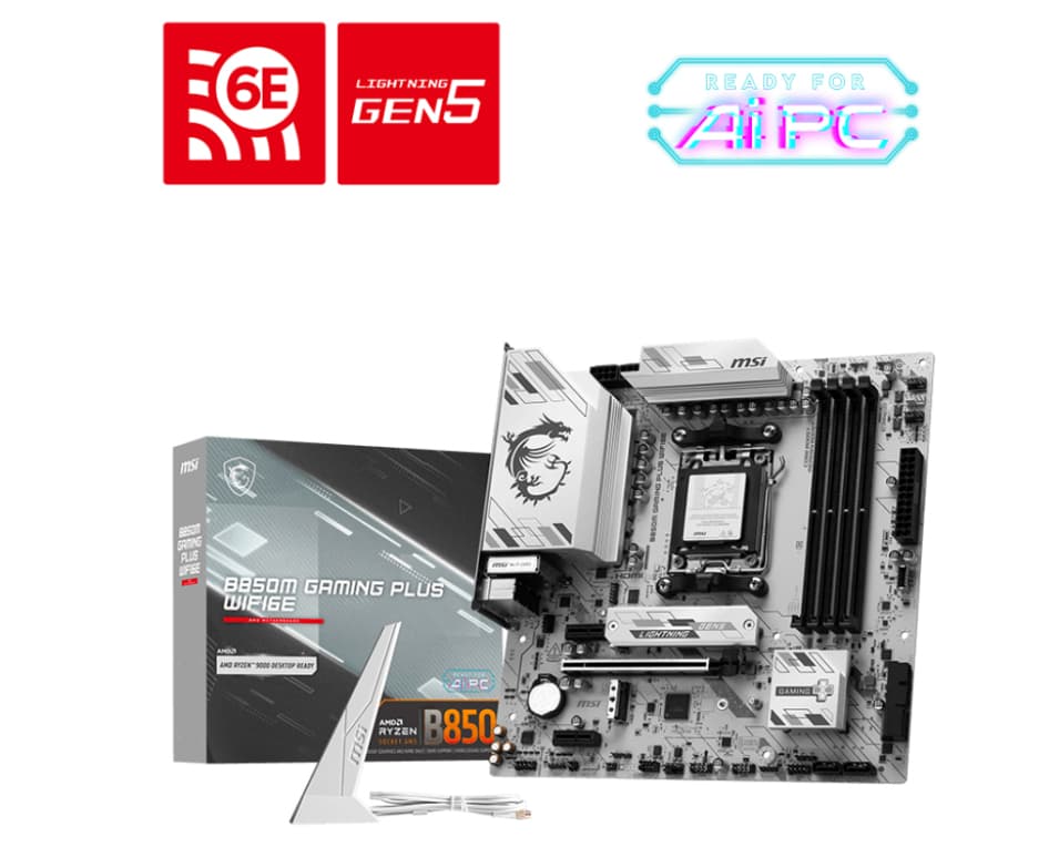 MSI B850M GAMING PLUS WIFI6E AMD B850 Zócalo AM5 micro ATX