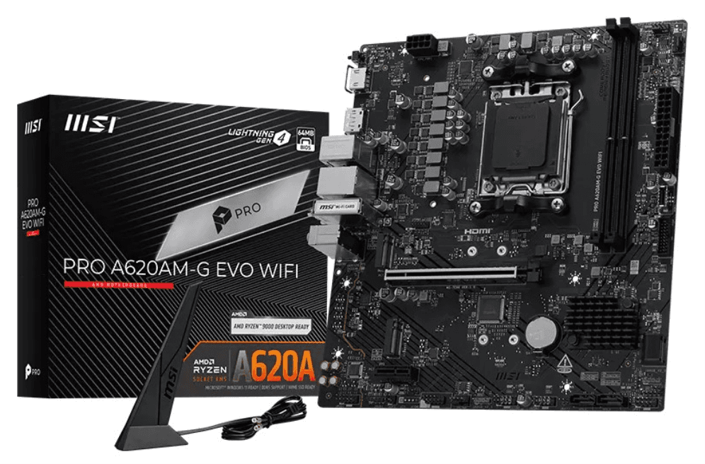 MSI Pro A620AM-G EVO WIFI AMD A620A Zócalo AM5 micro ATX