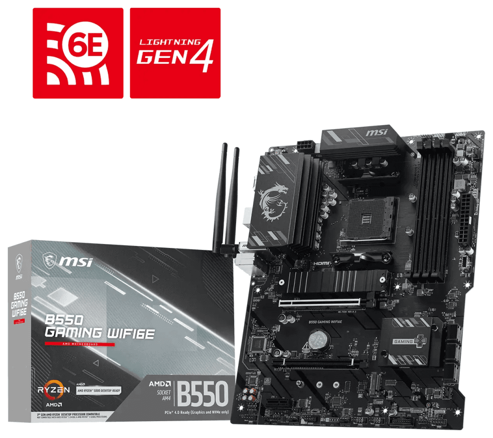 MSI B550 GAMING WIFI6E placa base AMD B550 Zócalo AM4