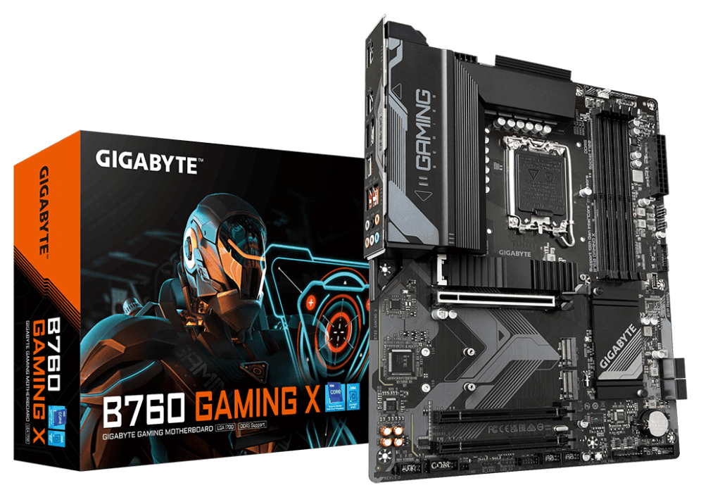 GIGABYTE B760 GAMING X Placa Base - Compatible con procesadores Intel Core de 14ª generación, VRM digital de 8+1+1 fases, hasta 7600MHz DDR5 (OC), 3x PCIe 4.0 M.2, 2.5GbE LAN, USB 3.2 Gen 2
