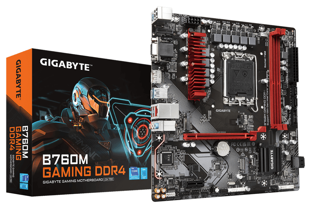GIGABYTE B760M GAMING DDR4 Placa base - Soporta CPUs Intel Core de 14ª generación, VRM digital de 6+2+1 fases, hasta 5333MHz DDR4 (OC), 2xPCIe 4.0 M.2, LAN 2.5GbE, USB 3.2 Gen1
