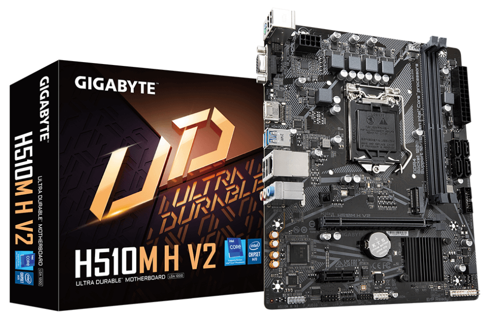 GIGABYTE H510M H V2 Placa base - Compatible con procesadores Intel Core 11th CPUs, up to 3200MHz DDR4, 1xPCIe 3.0 M.2, GbE LAN, USB 3.2 Gen 1