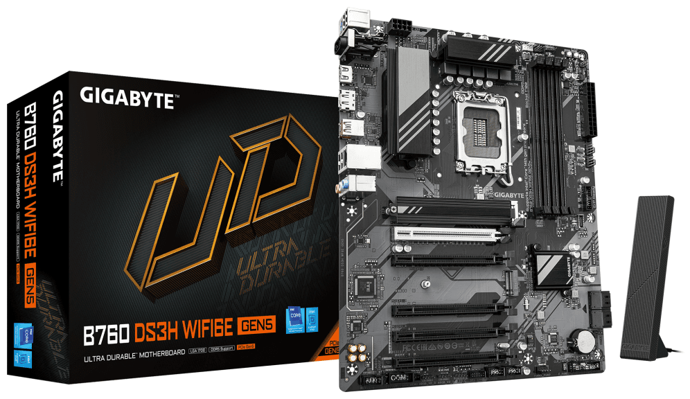 GIGABYTE B760 DS3H WIFI6E GEN5 Intel B760 Express LGA 1700 ATX