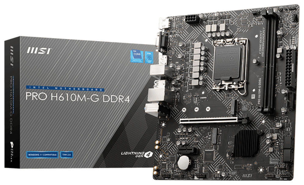 MSI PRO H610M-G DDR4 placa base Intel H610 LGA 1700 micro ATX