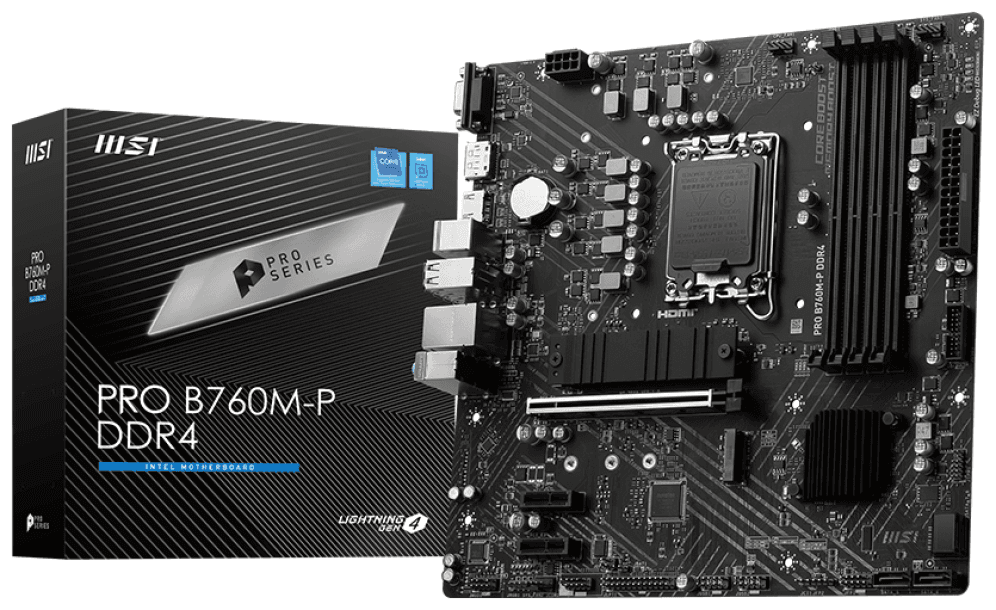 MSI PRO B760M-P DDR4 placa base Intel B760 LGA 1700 micro ATX