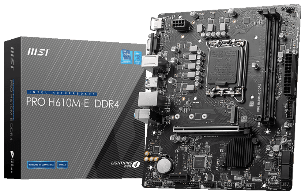MSI PRO H610M-E DDR4 placa base Intel H610 LGA 1700 micro ATX
