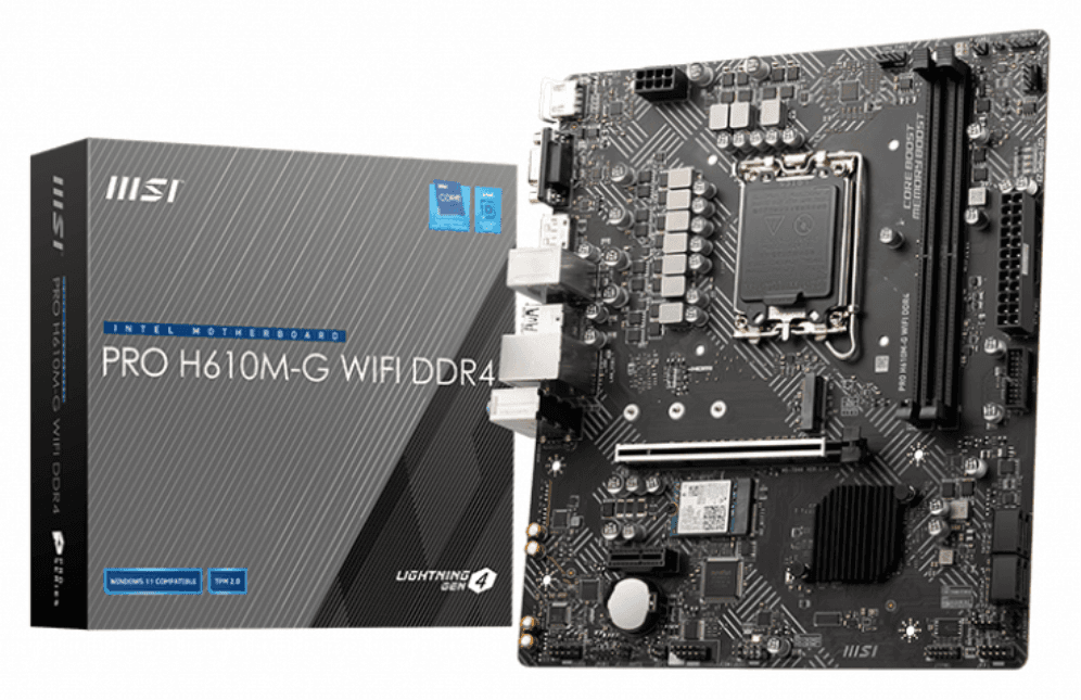 MSI PRO H610M-G WIFI DDR4 placa base Intel H610 LGA 1700 micro ATX