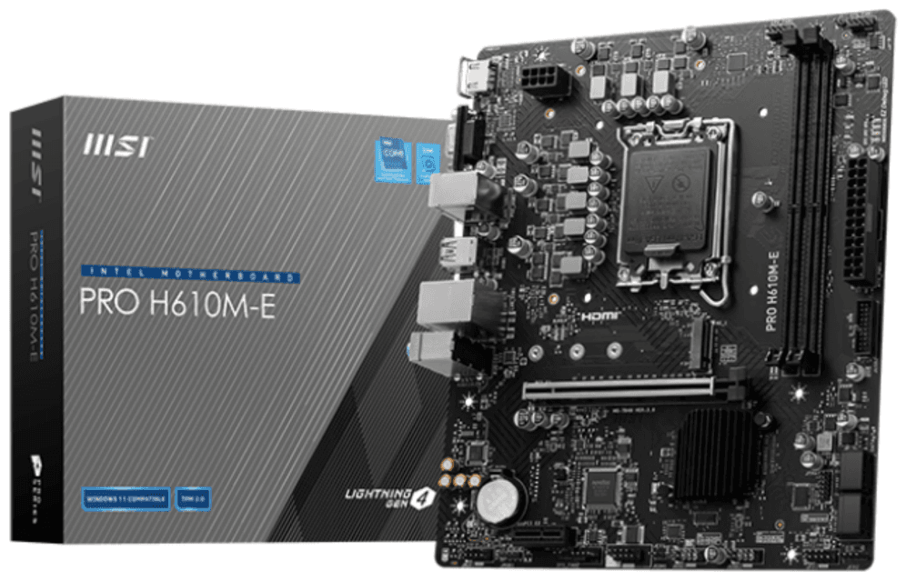 MSI PRO H610M-E placa base Intel H610 LGA 1700 micro ATX
