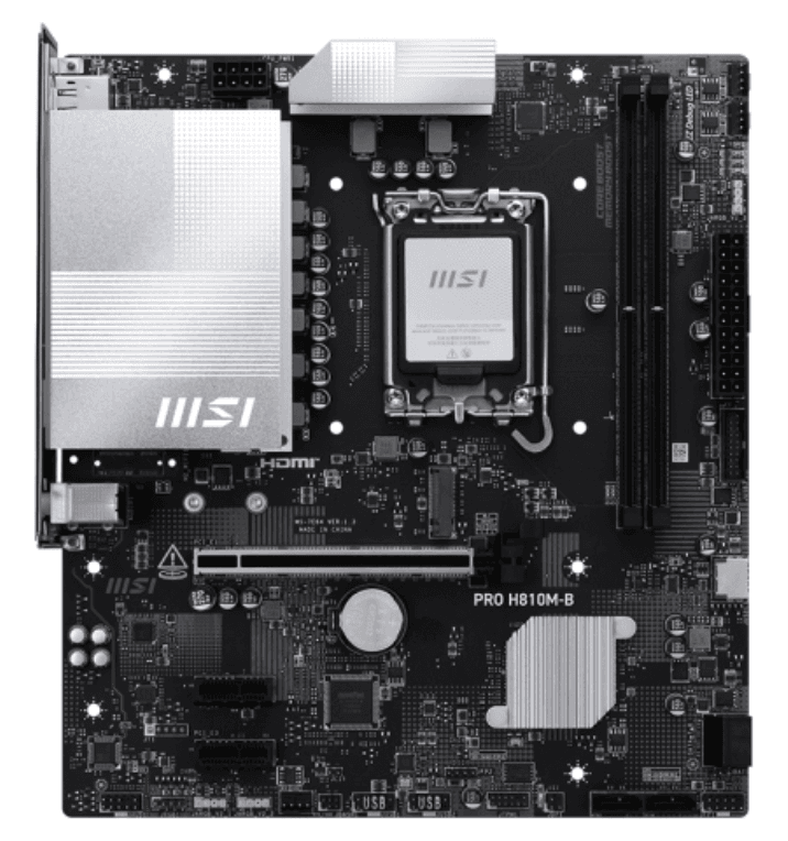 MSI PRO H810M-B placa base Intel H810 LGA 1851 (Socket V1) micro ATX