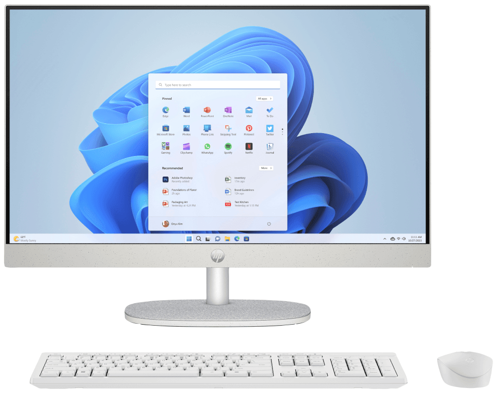 HP 24-cr0040ns Intel® Core™ i3 i3-1315U 60,5 cm (23.8") 1920 x 1080 Pixeles 8 GB DDR4-SDRAM Windows 11 Home Wi-Fi 6 (802.11ax) Blanco