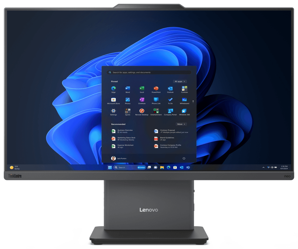Lenovo ThinkCentre neo 50a 24 Gen 5 Intel Core 5 210H 60,5 cm (23.8") 1920 x 1080 Pixeles PC todo en uno 16 GB DDR5-SDRAM 512 GB SSD Windows 11 Pro Wi-Fi 6 (802.11ax) Gris