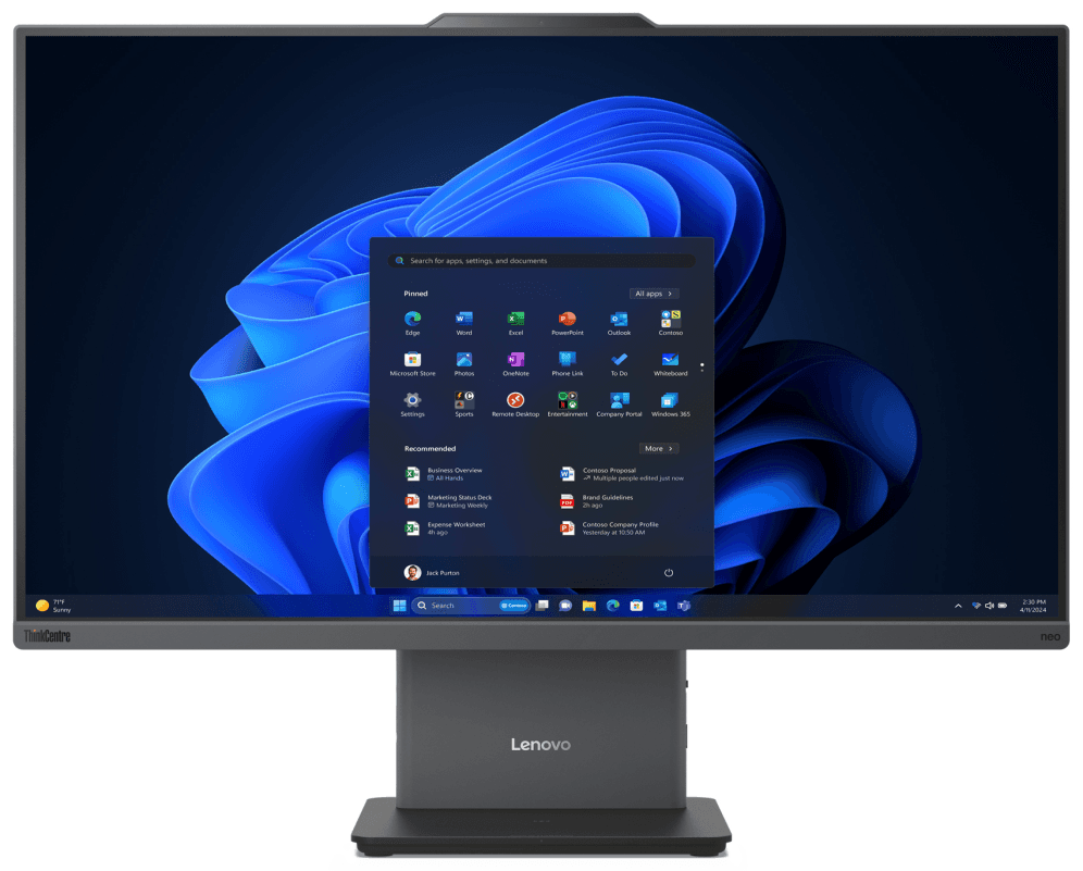 Lenovo ThinkCentre neo 50a 27 Gen 6 LNL Intel Core Ultra 5 226V 68,6 cm (27") 1920 x 1080 Pixeles Pantalla táctil PC todo en uno 16 GB LPDDR5x-SDRAM 512 GB SSD Wi-Fi 6 (802.11ax) Gris