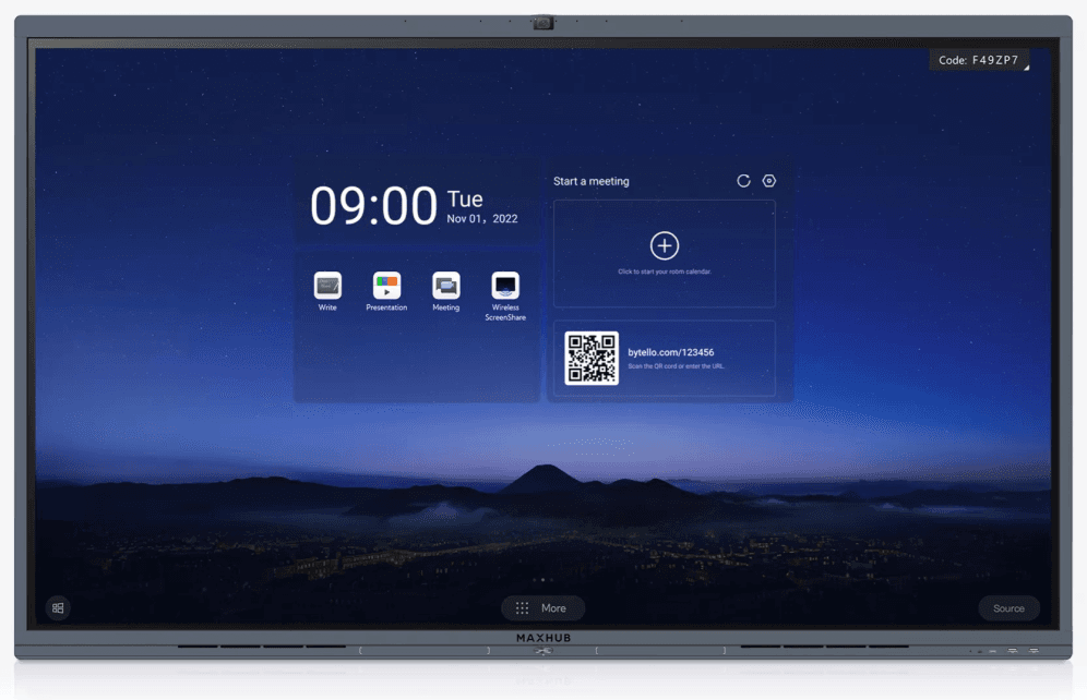 MAXHUB C7530 pantalla de señalización Panel plano interactivo 190,5 cm (75") LED 350 cd / m² 4K Ultra HD Negro Pantalla táctil Procesador incorporado 16/7