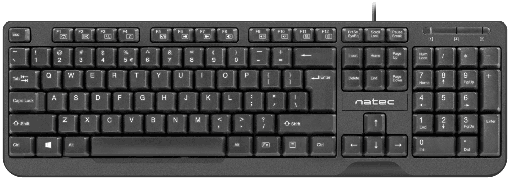 NATEC Trout teclado Oficina USB QWERTY Español Negro