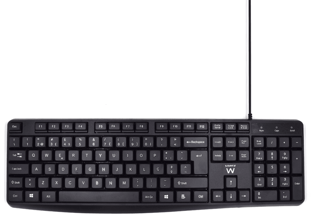 Ewent EW3002 teclado Oficina USB QWERTY Portugués Negro