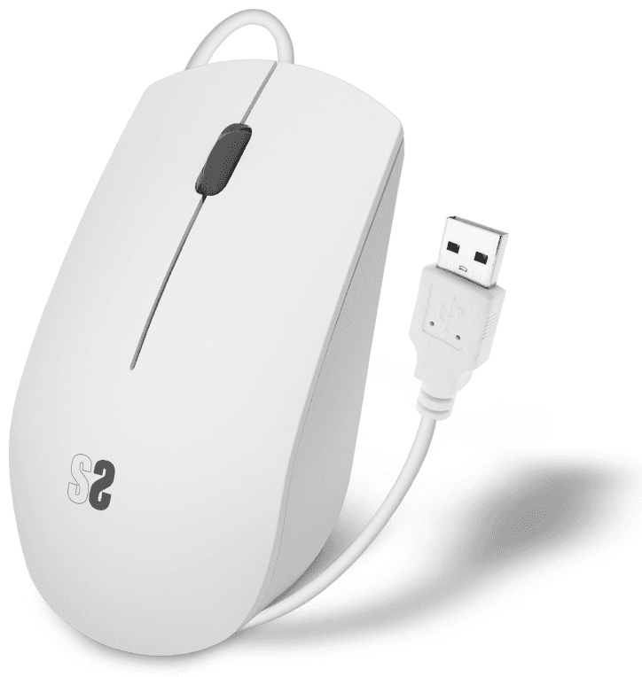 SUBBLIM Ratón Business Silencioso con cable USB 1200 DPI Blanco