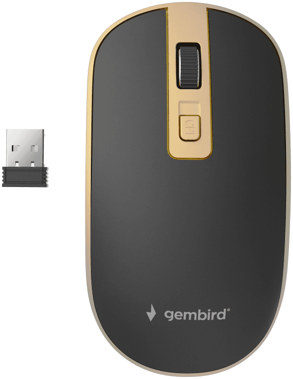 Gembird MUSW-4B-06-BG ratón Oficina Ambidextro RF inalámbrico Óptico 1600 DPI