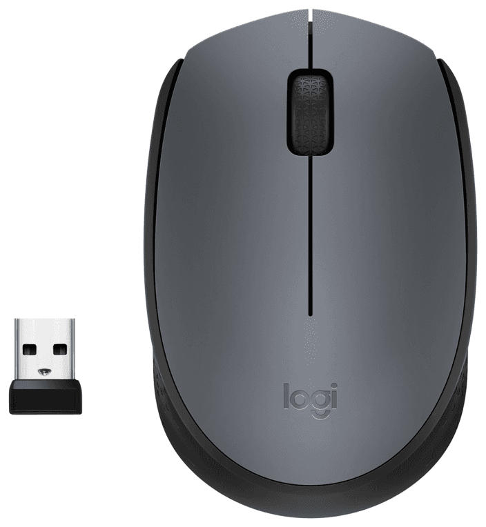 Logitech M170 Grey-K ratón Oficina Ambidextro RF inalámbrico Óptico 1000 DPI