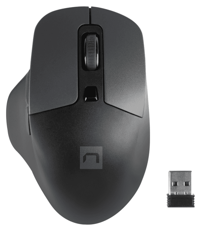 NATEC BlackBird 2 ratón Oficina Ambidextro RF inalámbrico IR LED 1600 DPI