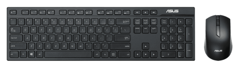 ASUS W2500 teclado Ratón incluido Juego RF inalámbrico QWERTY Negro