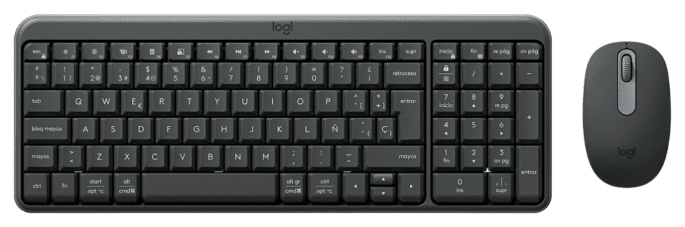 Logitech MK250 Compact Bluetooth Wireless Combo teclado Ratón incluido Universal RF Wireless + Bluetooth QWERTY Español Grafito