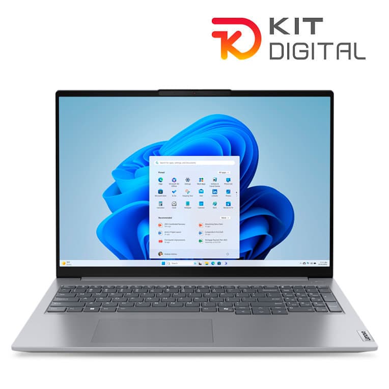 Lenovo ThinkBook 16 G7 IML Intel Core Ultra 5 125U Portátil 40,6 cm (16") WUXGA 16 GB DDR5-SDRAM 512 GB SSD Wi-Fi 6E (802.11ax) Windows 11 Pro Español Gris