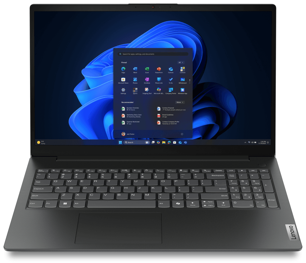 Lenovo V15 G6 ITN Intel® N N100 Portátil 39,6 cm (15.6") Full HD 8 GB DDR5-SDRAM 256 GB SSD Wi-Fi 6 (802.11ax) Español Negro