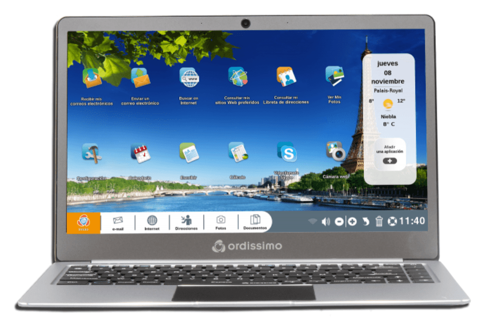 ORDISSIMO ART0371-ES ordenador portatil Intel® Celeron® N4000 Portátil 35,6 cm (14") Full HD 4 GB DDR4-SDRAM 64 GB eMMC Wi-Fi 5 (802.11ac) Plata